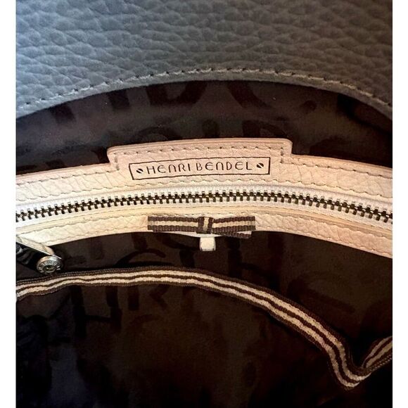 HENRI BENDEL - Carlyle Leather Satchel Tote in Grey. New HB Dust Bag Included - Picture 5 of 16
